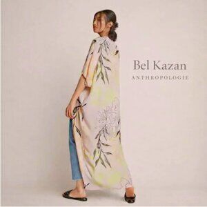 Bel Kazan Anthropologie Marielle Maxi Kimono Duster Boho Artisan Resort | OS